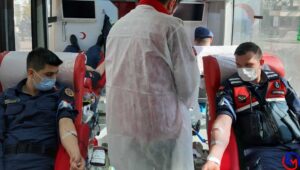 Jandarmadan Kan Bağışı Zonguldak İl Jandarma Komutanlığı öncülüğünde Çaycuma İlçe