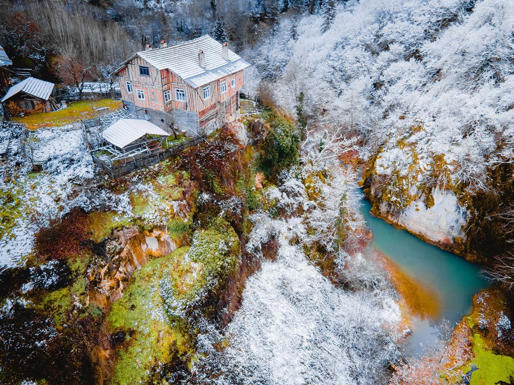 Horma Kanyonu, Kar Altında Ziyaretçilerine Eşsiz Güzellikler Sunuyor