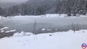 Nisan Soğukları Gölleri Dondurdu Karabük ’te Cuma gününden bu yana