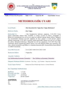 ZONGULDAK'IN DEVREK İLÇE KAYMAKAMI ÜMİT ALTAY, YOĞUN  KAR YAĞIŞI