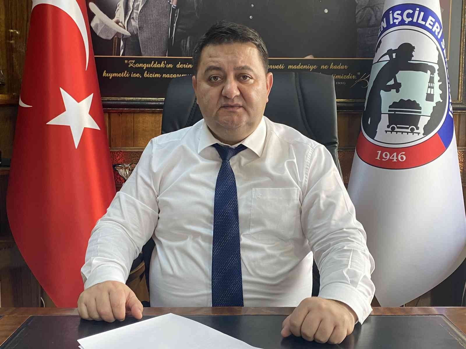 ZONGULDAK GENEL MADEN İŞÇİLERİ SENDİKASI (GMİS) GENEL BAŞKANI HAKAN YEŞİL,