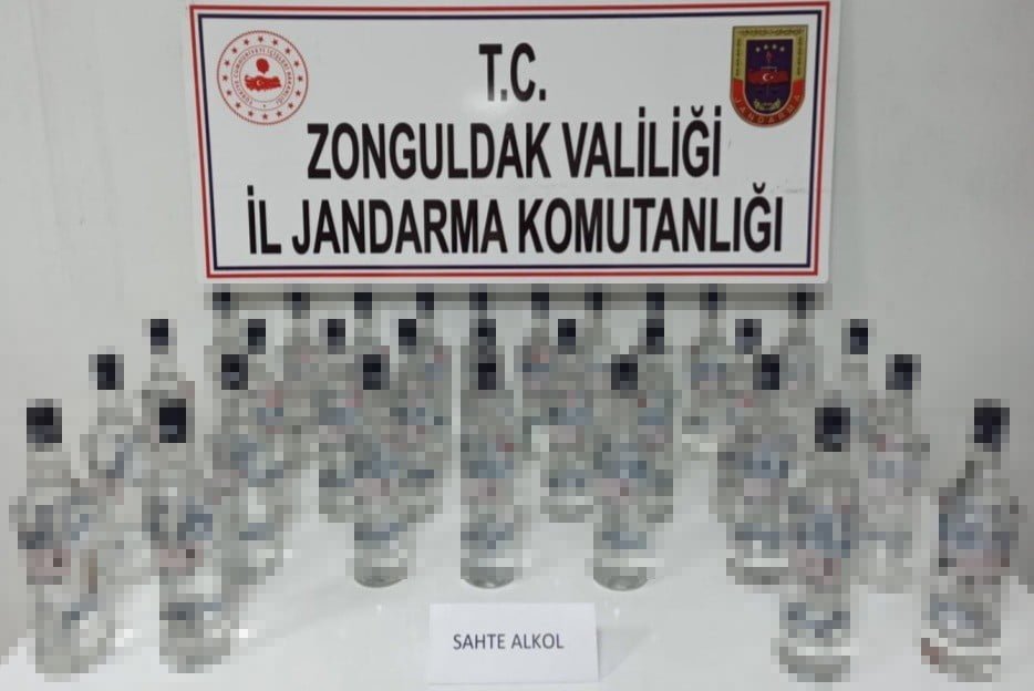 ZONGULDAK’IN ÇAYCUMA İLÇESİNDE JANDARMA TARAFINDAN DÜZENLENEN SAHTE İÇKİ OPERASYONUNDA İŞLETTİKLERİ