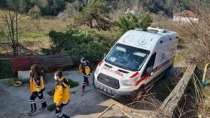 ZONGULDAK (İHA) - ZONGULDAK ALAPLI İLÇESİNDE APARTMANIN BACASINDA ÇIKAN YANGIN