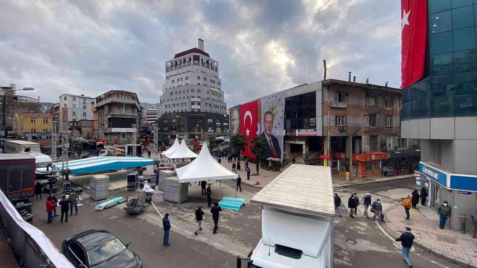 CUMHURBAŞKANI RECEP TAYİP ERDOĞAN’IN MADENCİ ANITI'NDA YARIN YAPACAĞI MİTİNG ÖNCESİNDE