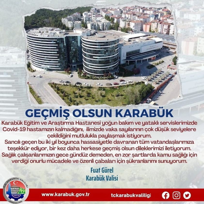 KARABÜK VALİSİ FUAT GÜREL, EĞİTİM VE ARAŞTIRMA HASTANESİNDE YOĞUN BAKIM