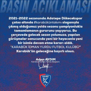 KARABÜK CENGİZ ÜNAL 1.AMATÖR LİGİ'NDE ŞAMPİYON OLARAK BAL'A YÜKSELEN ADATEPE