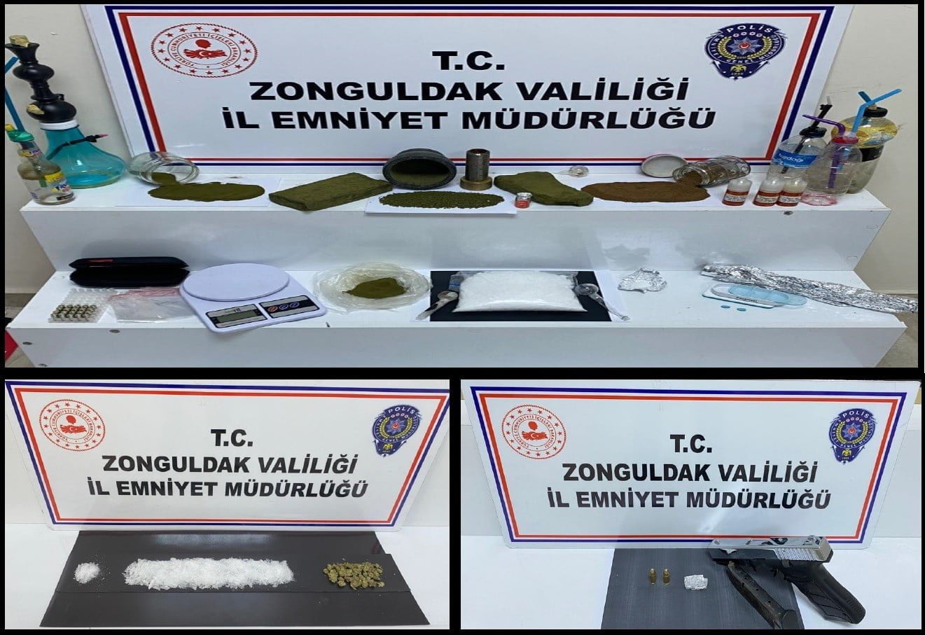 ZONGULDAK’TA İL EMNİYET MÜDÜRLÜĞÜ EKİPLERİNİN UYUŞTURUCU TİCARETİNE YÖNELİK YAPTIĞI OPERASYONDA