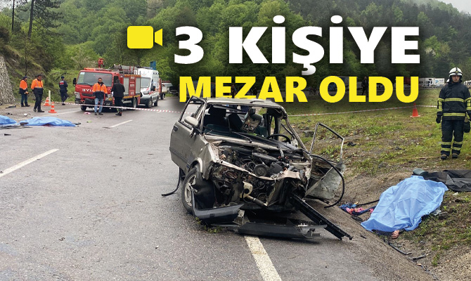 Zonguldak’ta kontrolden çıkarak kanala düşüp, çarpmanın etkisiyle tekrar yola fırlayan