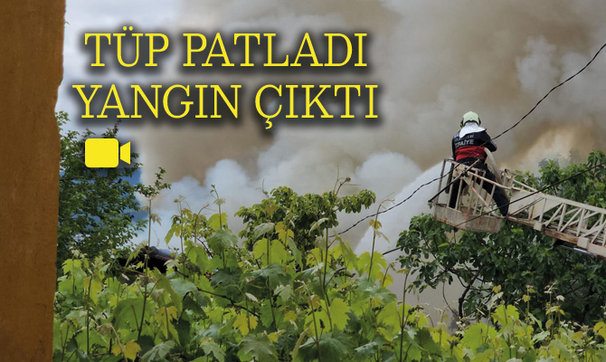 Karabük’te 2 katlı evde mutfak tüpünün patlaması sonucu yangın çıktı.