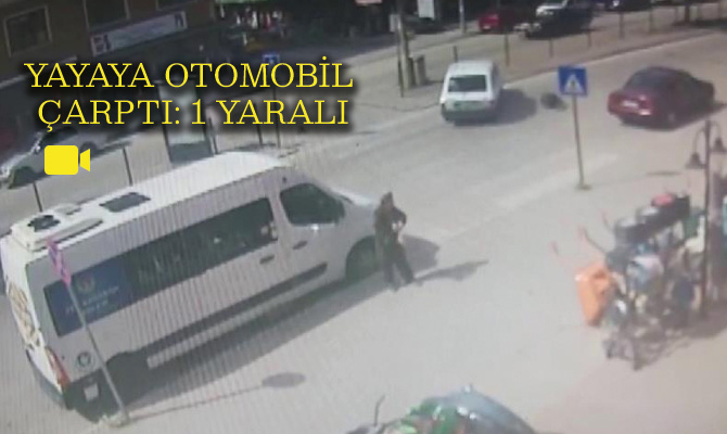 Karabük’te yaya geçidini kullanarak yolun karşısına geçmeye çalışan bir kadın