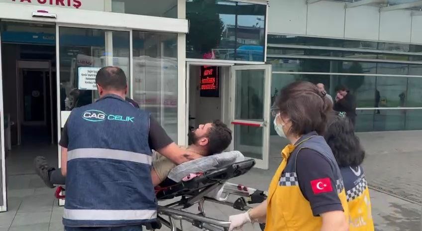 Karabük’te bir haddehanede çalışan işçi, ayağının üzerinden iş makinesinin geçmesi
