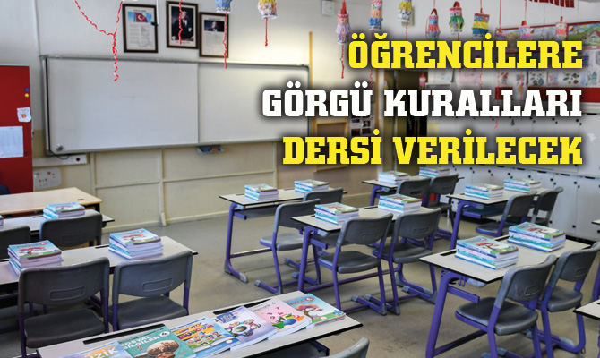 Milli Eğitim Bakanlığınca (MEB), ortaokullarda "görgü kuralları ve nezaket" dersi