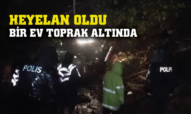 Zonguldak'ın Asma Mahallesi 95 Tulumba mevkisinde meydana gelen heyelanda bir