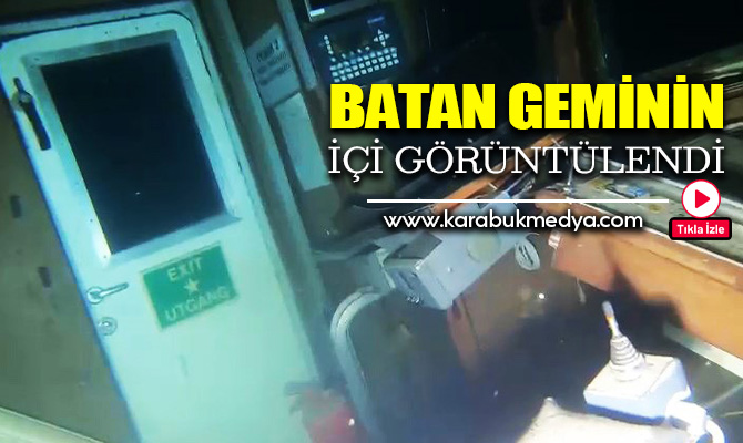 İmralı Adası güneyinde batan kuru yük gemisinin içi, dalgıçlar tarafından böyle görüntülendi.