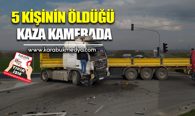 5 kişinin öldüğü 10 kişinin yaralandığı feci kazanın güvenlik kamerası