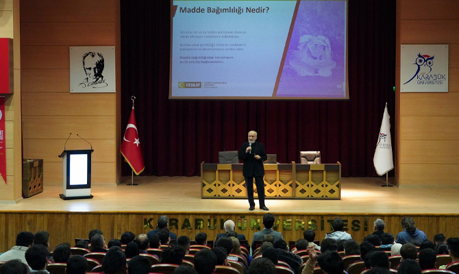 Karabük Üniversitesi (KBÜ) Yabancı Diller Yüksekokulu tarafından düzenlenen “Bağımlılıkla Mücadele