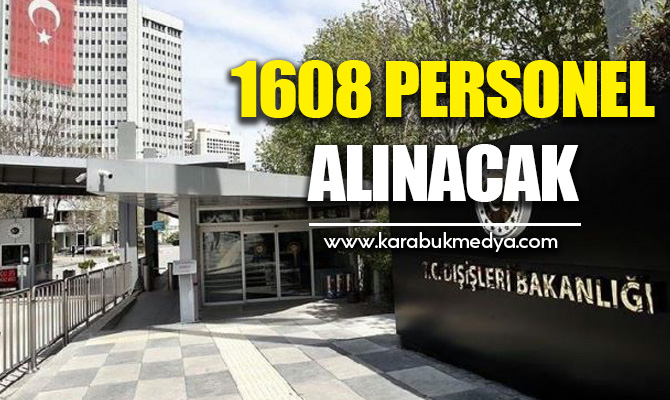 İçişleri Bakanlığı merkez ve taşra teşkilatında çalıştırılmak üzere bin 608 sözleşmeli personel