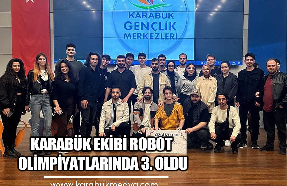 İstanbul’da düzenlenen İTÜ Robot Olimpiyatlarında Karabük ekibi çizgi izleyen robot