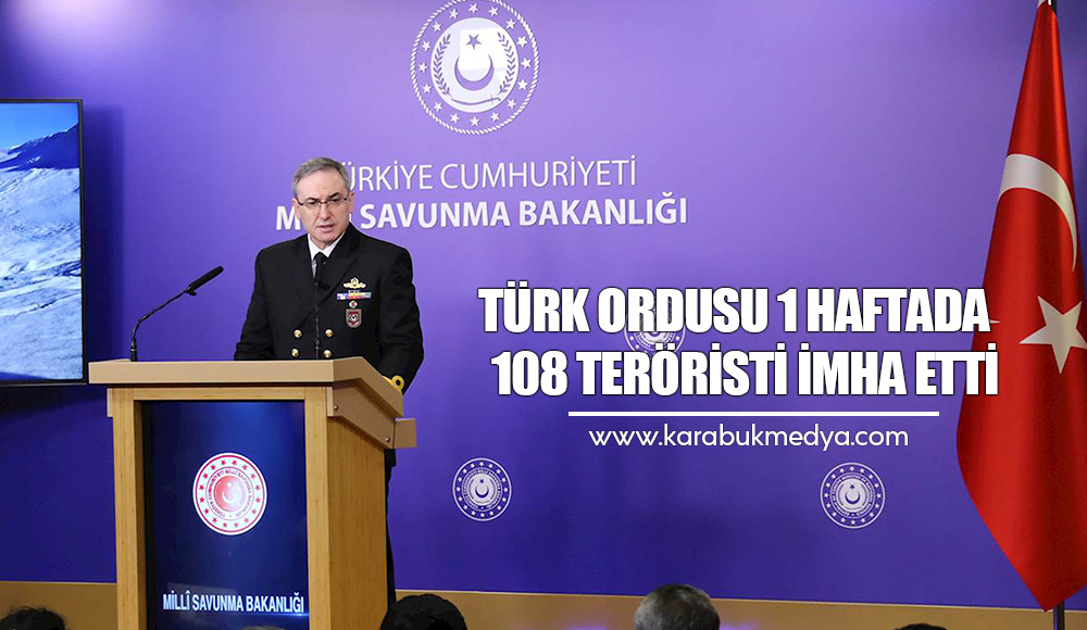 Türk Silahlı Kuvvetleri tarafından son bir haftada Suriye ve Irak’ta