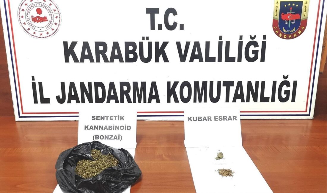 Karabük’te uyuşturucu madde ile yakalanan 1 kişi gözaltına alındı.