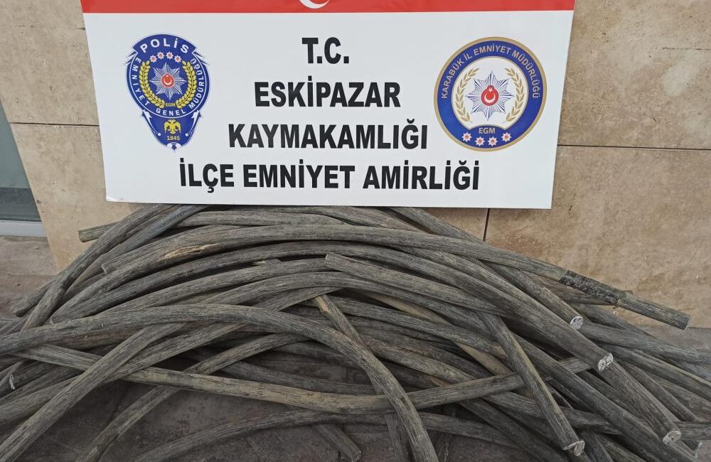 Karabük'ün Eskipazar ilçesinde bir iş yerinde meydana gelen hırsızlık olayına