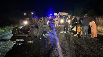 Karabük'te sürücüsünün kontrolünden çıkan otomobilin takla atıp ters dönmesi sonucu