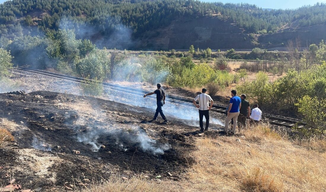 AŞAĞIKIZILCAÖREN KÖYÜ MEVKİSİNDE KURU OTLARDA ÇIKAN YANGININI FARK EDEN AK