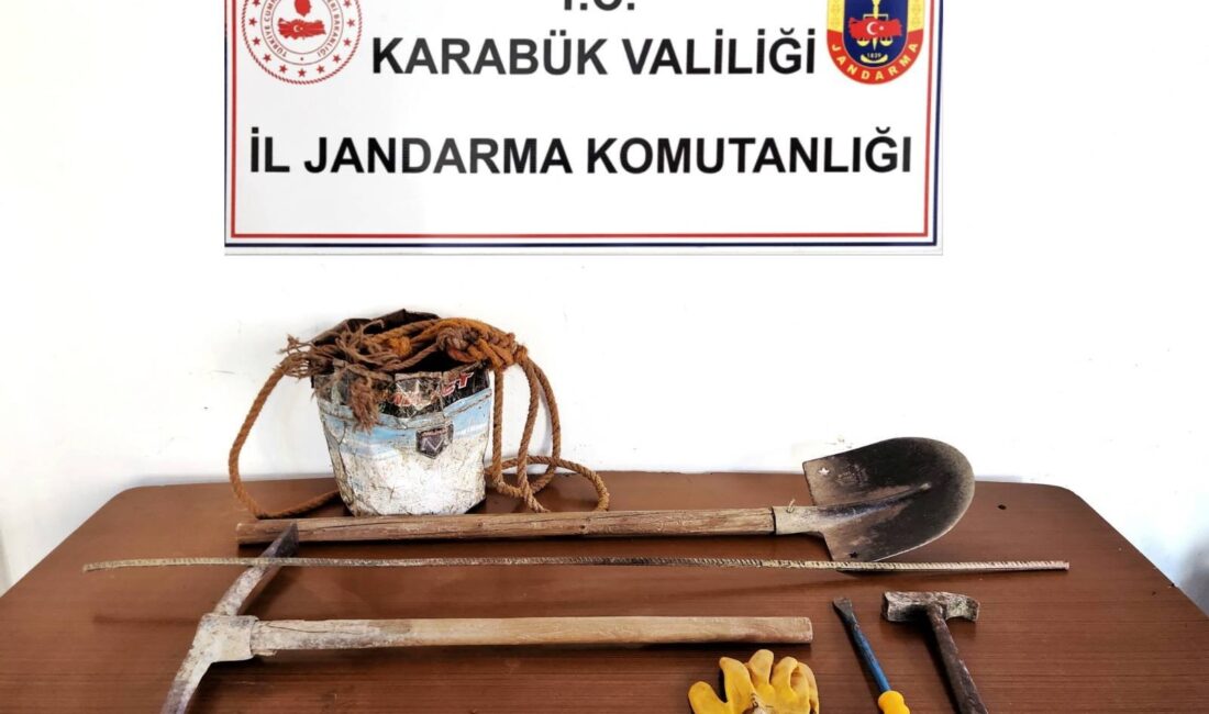 Karabük’ün Eflani ilçesinde izinsiz kazı yaptığı tespit edilen 2 şüpheli,