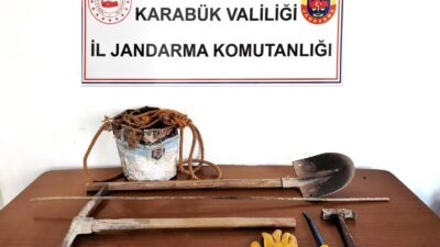 Karabük’ün Eflani ilçesinde izinsiz kazı yaptığı tespit edilen 2 şüpheli,