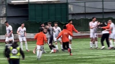 Karabük 1. Amatör Ligi play-off yarı final maçının ardından sahada