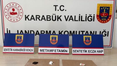 Karabük’te jandarma ekiplerince düzenlenen 4 ayrı operasyonda sentetik ecza hap,