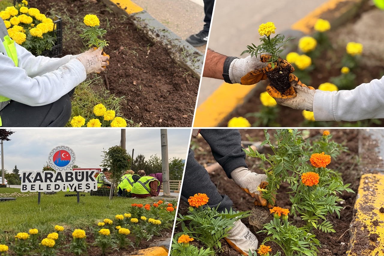 Karabük Belediyesi tarafından yürütülen peyzaj ve ağaçlandırma çalışmaları çerçevesinde kent