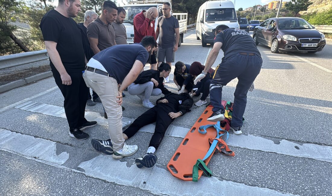Safranbolu ilçesinde kontrolden çıkarak devrilen motosikletin sürücüsü yaralandı. Kaza, Kireçkuyu