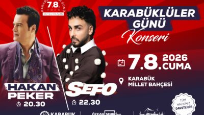 Karabük Millet Bahçesi'nde 7 Ağustos'ta ücretsiz gerçekleştirilecek konser programında iki