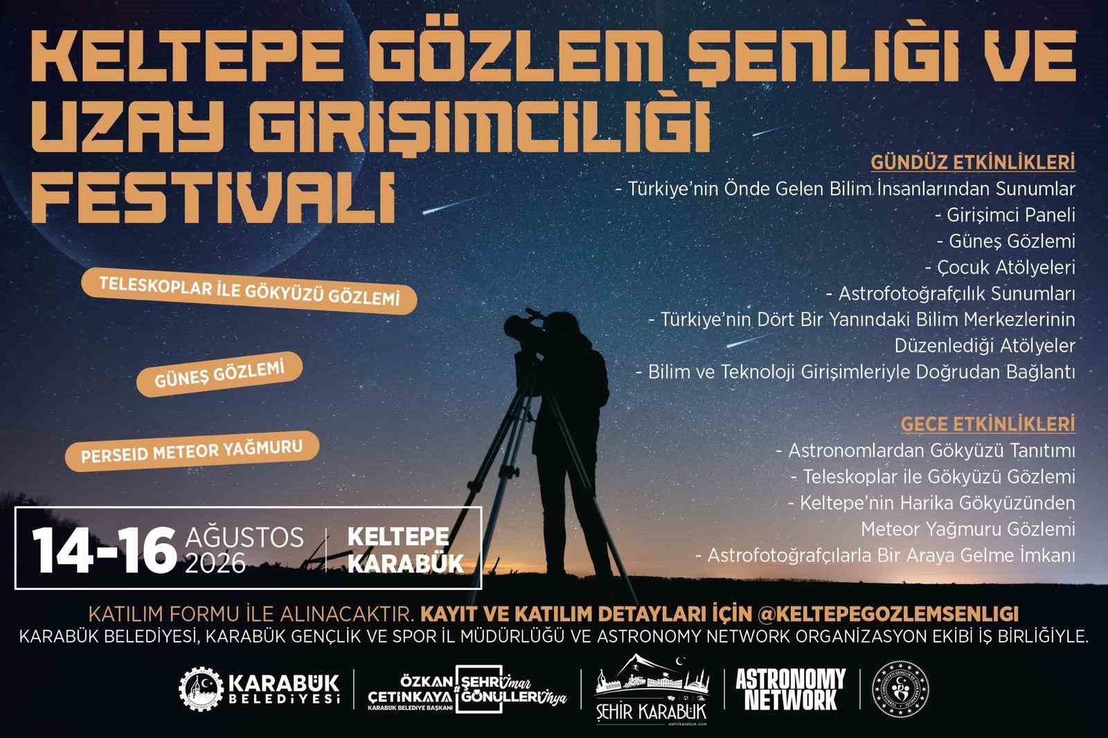 KARABÜK'TE, GÖKYÜZÜ GÖZLEMLERİ, UZAY GİRİŞİMCİLİĞİ PANELLERİ VE BİLİMSEL ETKİNLİKLERİN YER