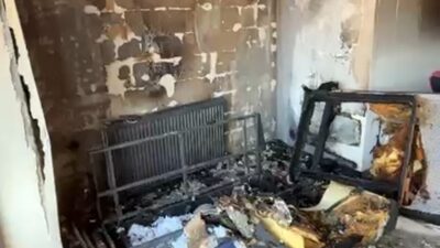 KARABÜK’TE BİR APARTMAN DAİRESİNDE YANGIN ÇIKTI