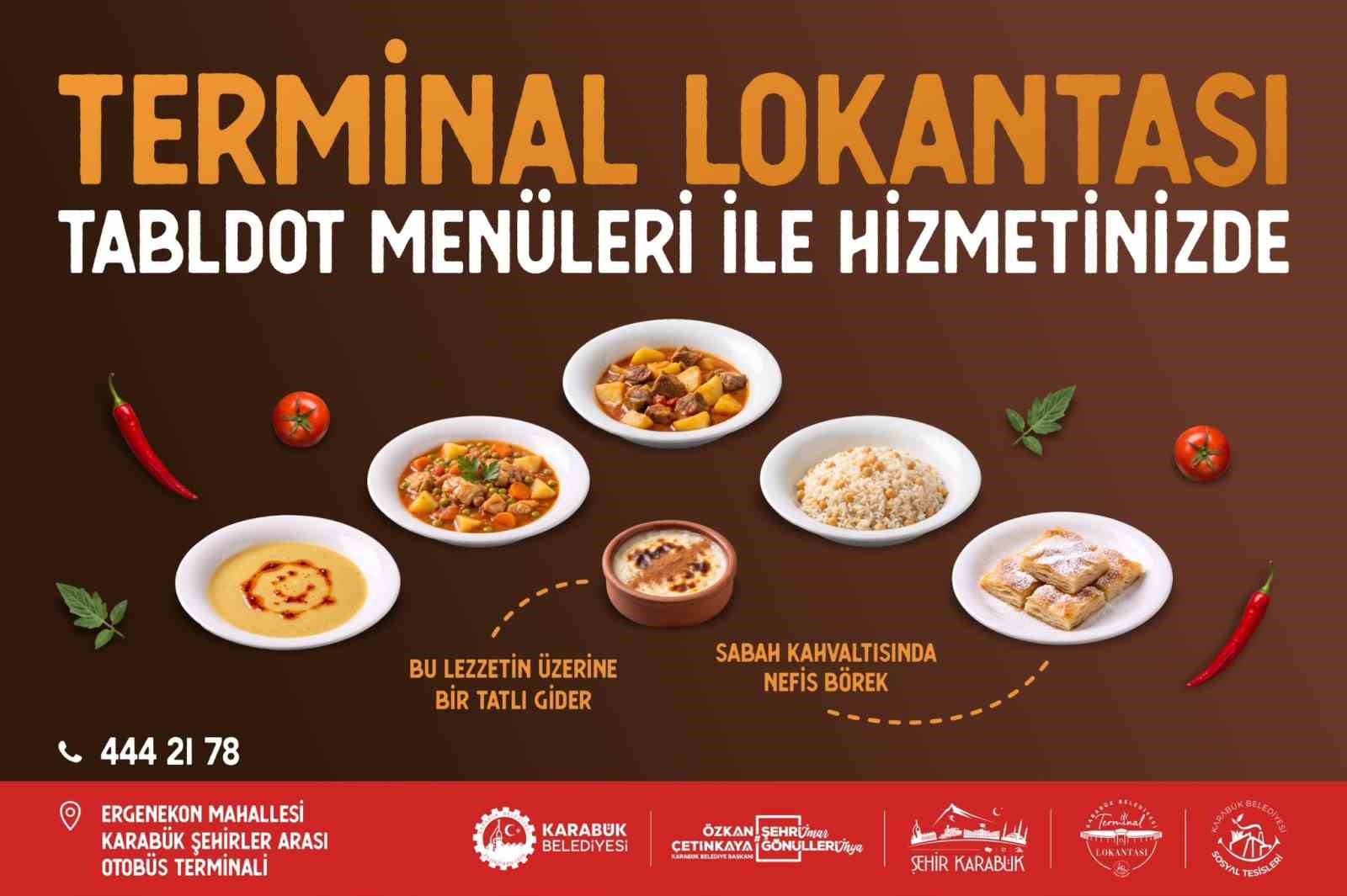 KARABÜK BELEDİYESİ TERMİNAL LOKANTASI, HİJYEN ŞARTLARINA UYGUN HAZIRLANAN YEMEKLERİ VE